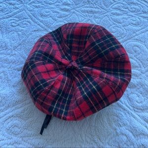 Red Plaid Beret